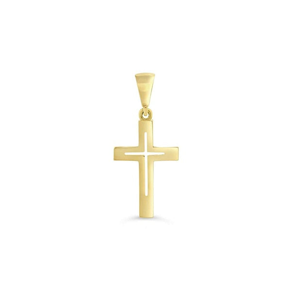 10KT Gold Cross with CZs (Model BEL