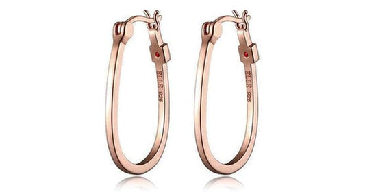 Fancy Earring in Sterling Silver andRose Gold Plate