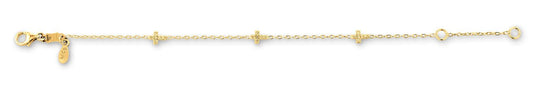 Baby Cross Yellow Gold Bracelet