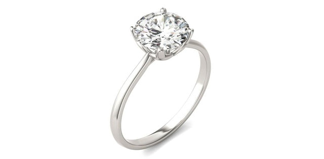 2.02 ct T.W.-14K White Gold Lab Round Diamond Solitaire Engagement Ring-
