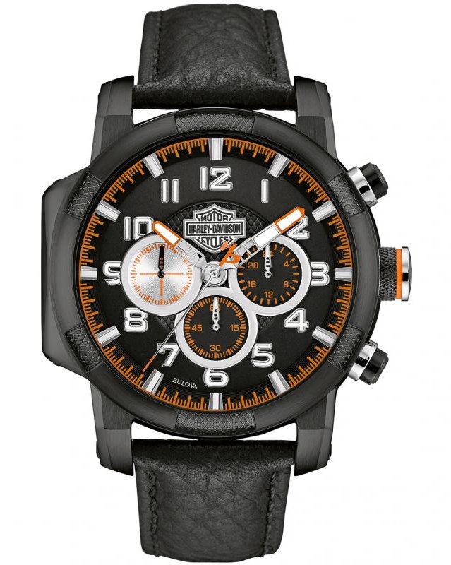 Bulova Harley-Davidson Men's Bar & Shield Six-Hand Chronograph Watch 78B139