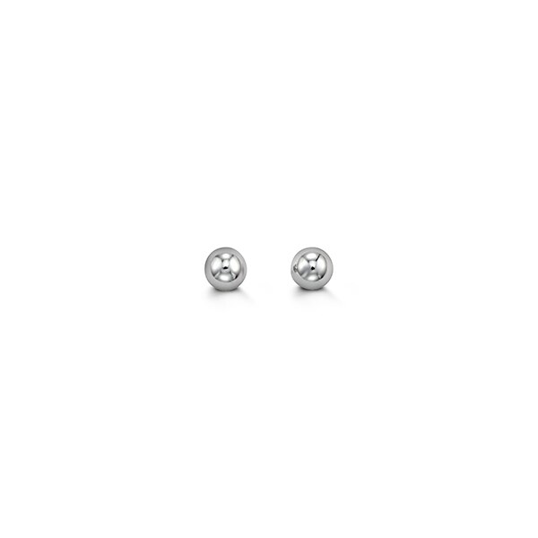 3mm Ball Studs in 14K White Gold