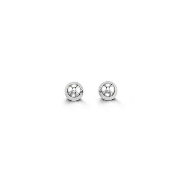 4mm Ball Studs in 14K White Gold