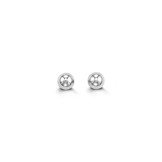 4mm Ball Studs in 14K White Gold