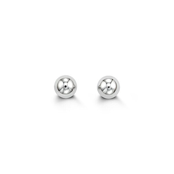 5mm Ball Studs in 14K White Gold