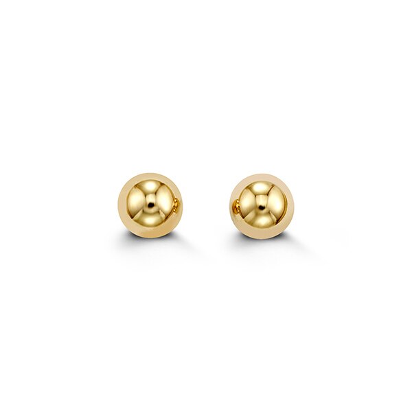 6mm Ball Studs in 14K Yellow Gold