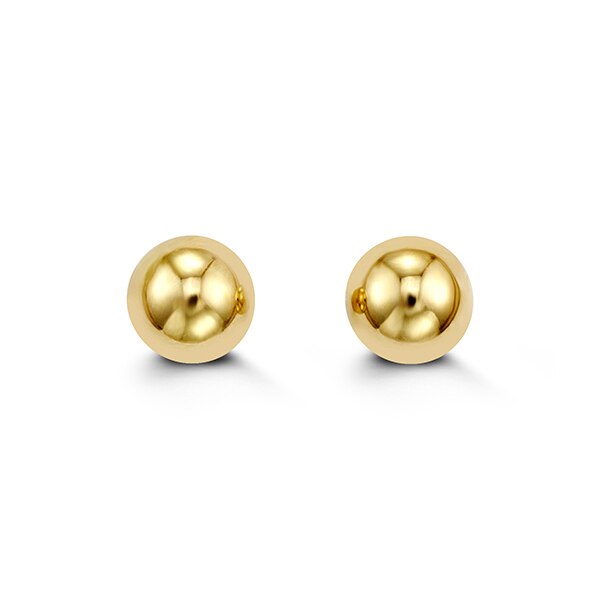 8mm Ball Studs in 14K Yellow Gold