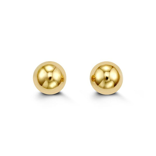 8mm Ball Studs in 14K Yellow Gold