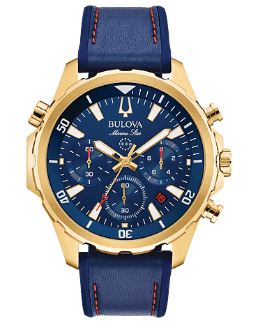 Bulova Marine Star Men's Chronograph Gold-Tone Watch 97B168