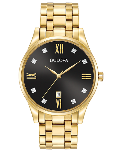 Bulova Surveyor Men's Gold Diamonds Watch 97D108