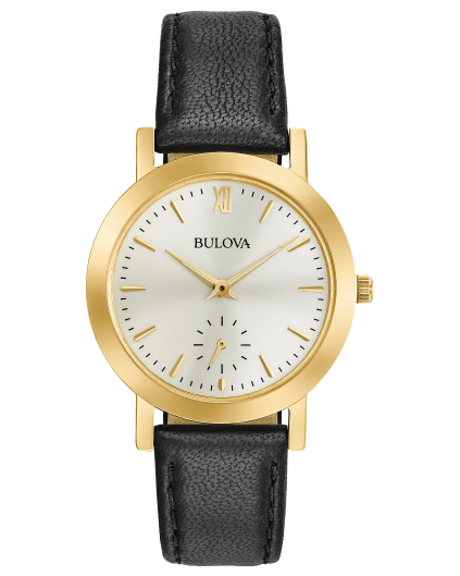 Bulova Women's Classic Gold-Tone Leather Watch 97L159