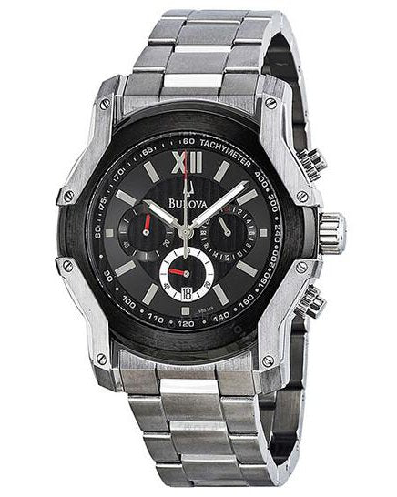 Bulova Men's Wintermoor Steel and Black Ion Case Watch 98B149