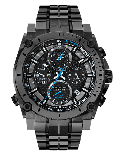 Bulova Precisionist Men's Grey Black Dial Chronograph Watch 98B229