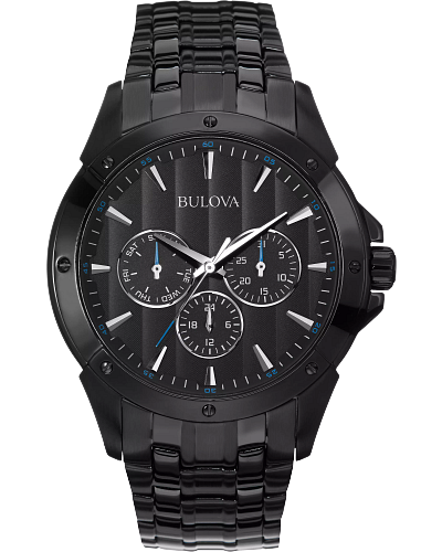 Bulova Men's Black Ion Quartz Classic Watch 98C121