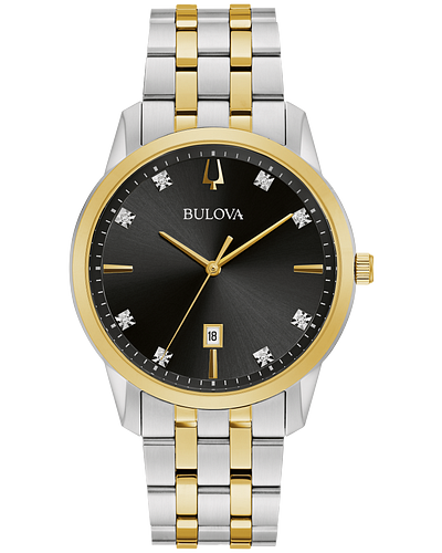 Bulova Men's Sutton Diamond Accent Two-Tone Watch 98D165
