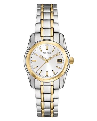 Bulova Classic Women's Gold Two-Tone Silver Dial Watch 98M105