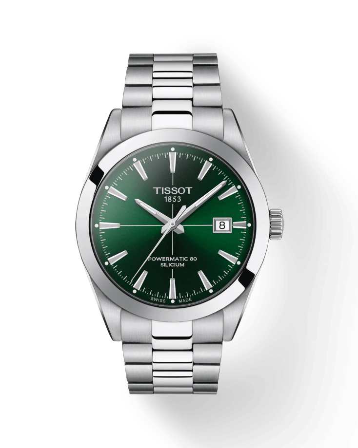 TISSOT GENTLEMAN POWERMATIC 80 SILICIUM- GREEN DIAL -T12740711