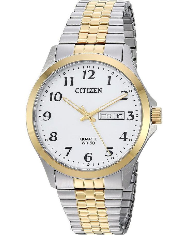 Citizen Quartz Two-Tone Watch with Silver Dial (Model BF5004-93A)