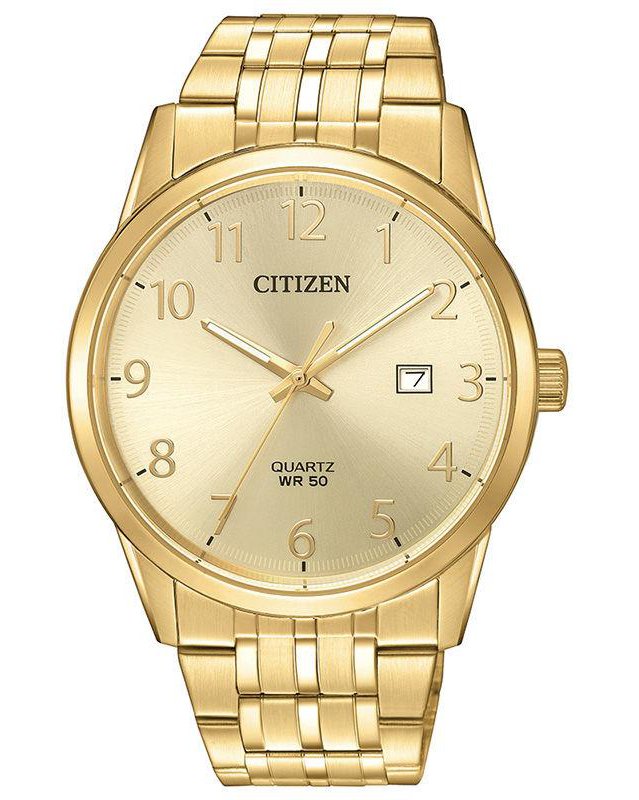 Citizen Quartz Gold-Tone Watch with Champagne Dial (Model BI5002-57Q)