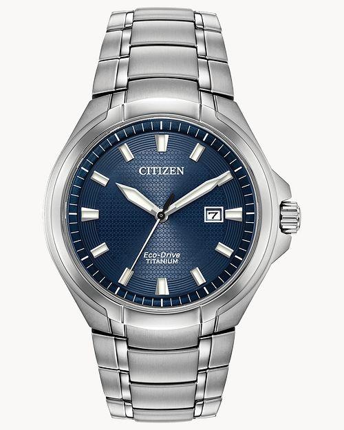 Citizen Eco-Drive Super Titanium Paradigm Silver-tone Watch with Blue Dial (Model BM7431-51L)