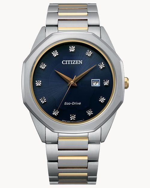 Citizen Eco-Drive Corso Diamonds Two-tone Watch (Model BM7494-51L)