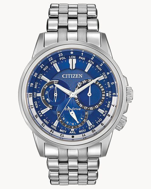 Citizen Eco-Drive Calendrier Silver-tone Watch (Model BU2021-51L)
