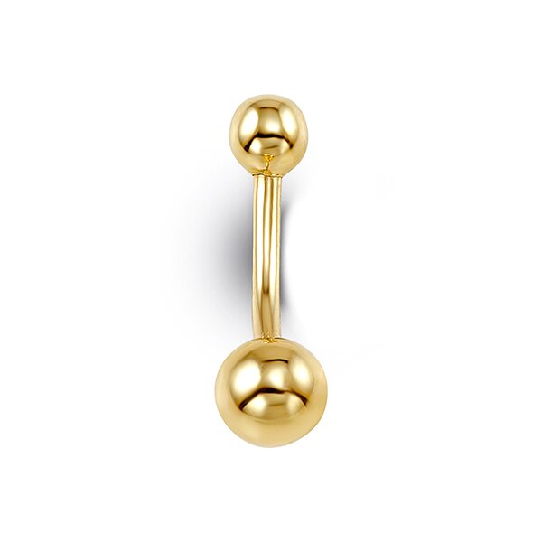 Balls Belly Ring in 14K Yellow Gold