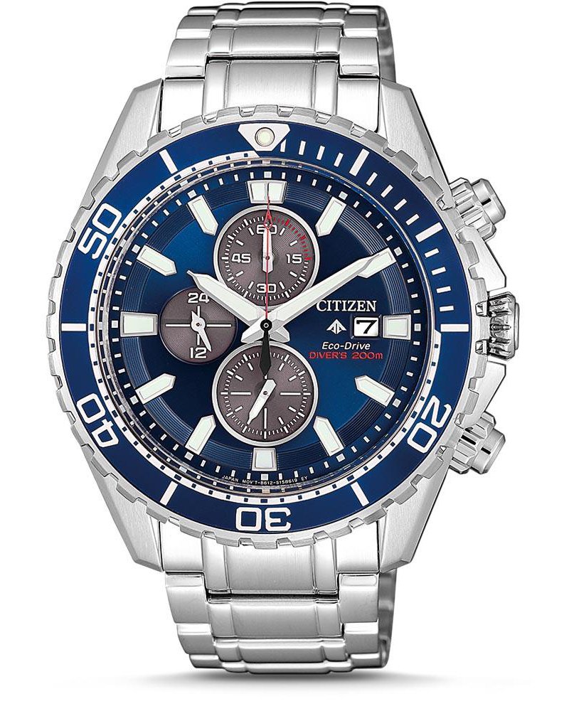 Citizen Eco-Drive Promaster Diver Silver-tone Watch with Blue Dial (Model CA0710-82L)
