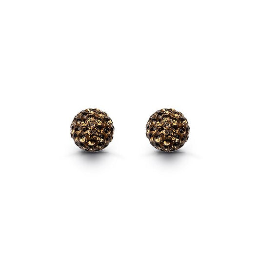 Chocolate FireCrackers Studs in 10K Gold