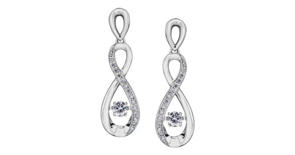 0.27 ct. T.W. Pulse Diamonds White Gold Infinity Drop Earrings