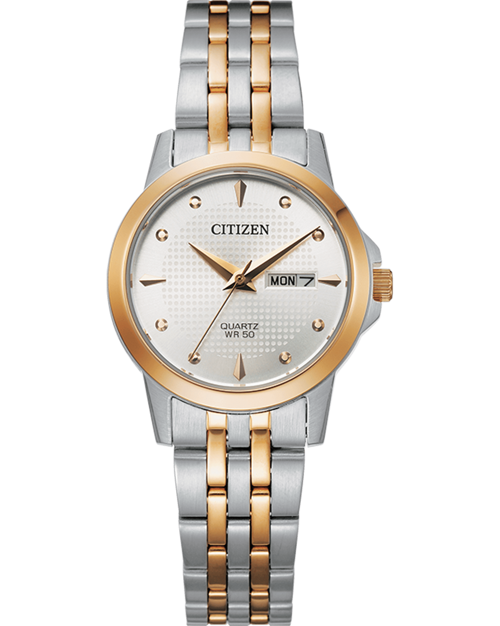 Citizen Quartz Strap Watch with Two-Tone Dial (Model EQ0605-53A)