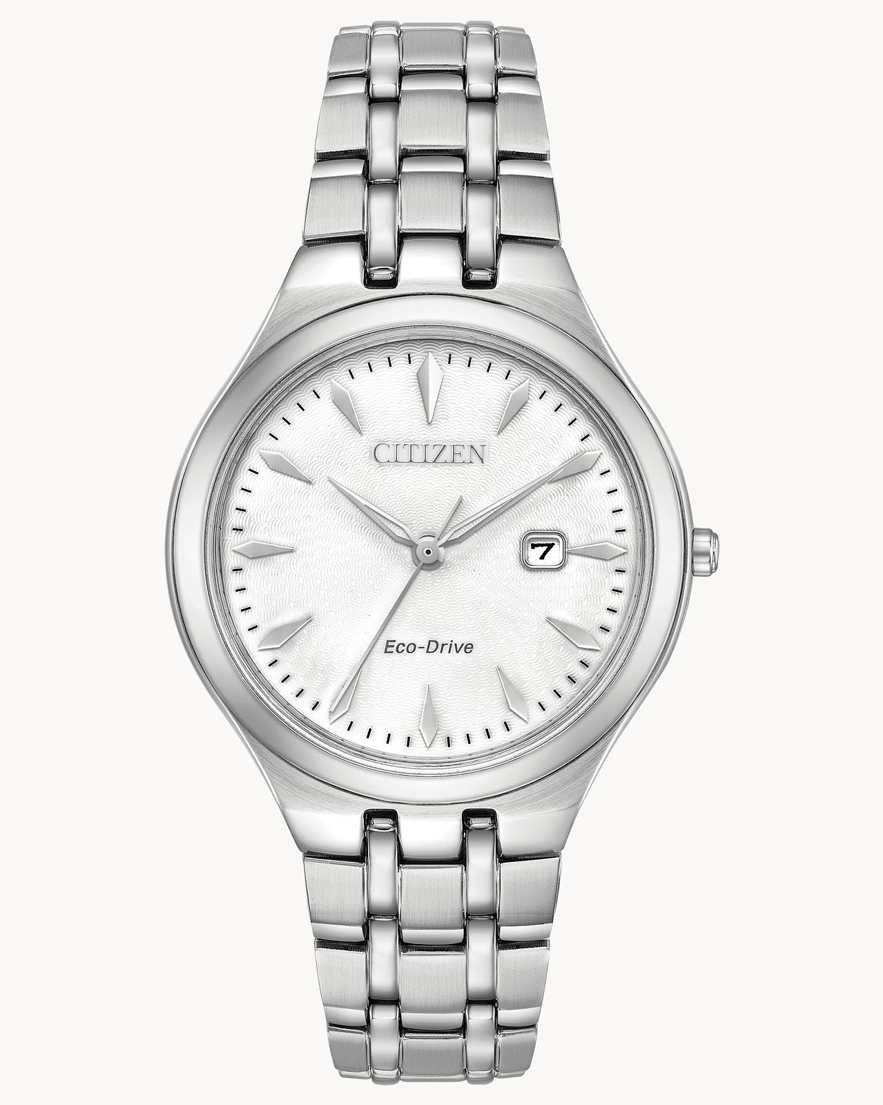 Citizen Eco-Drive Corso Silver-Tone Strap Watch (Model EW2490-55A)