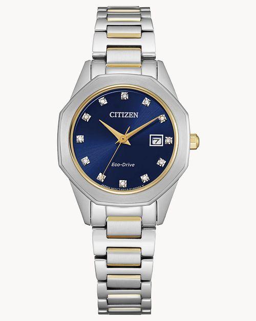 Citizen Eco-Drive Corso Two-Tone Watch (Model EW2584-53L)