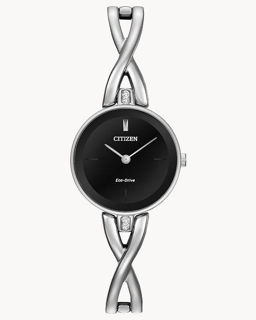Citizen Eco-Drive Axiom Silver-Tone Strap Watch (Model EX1420-50E)