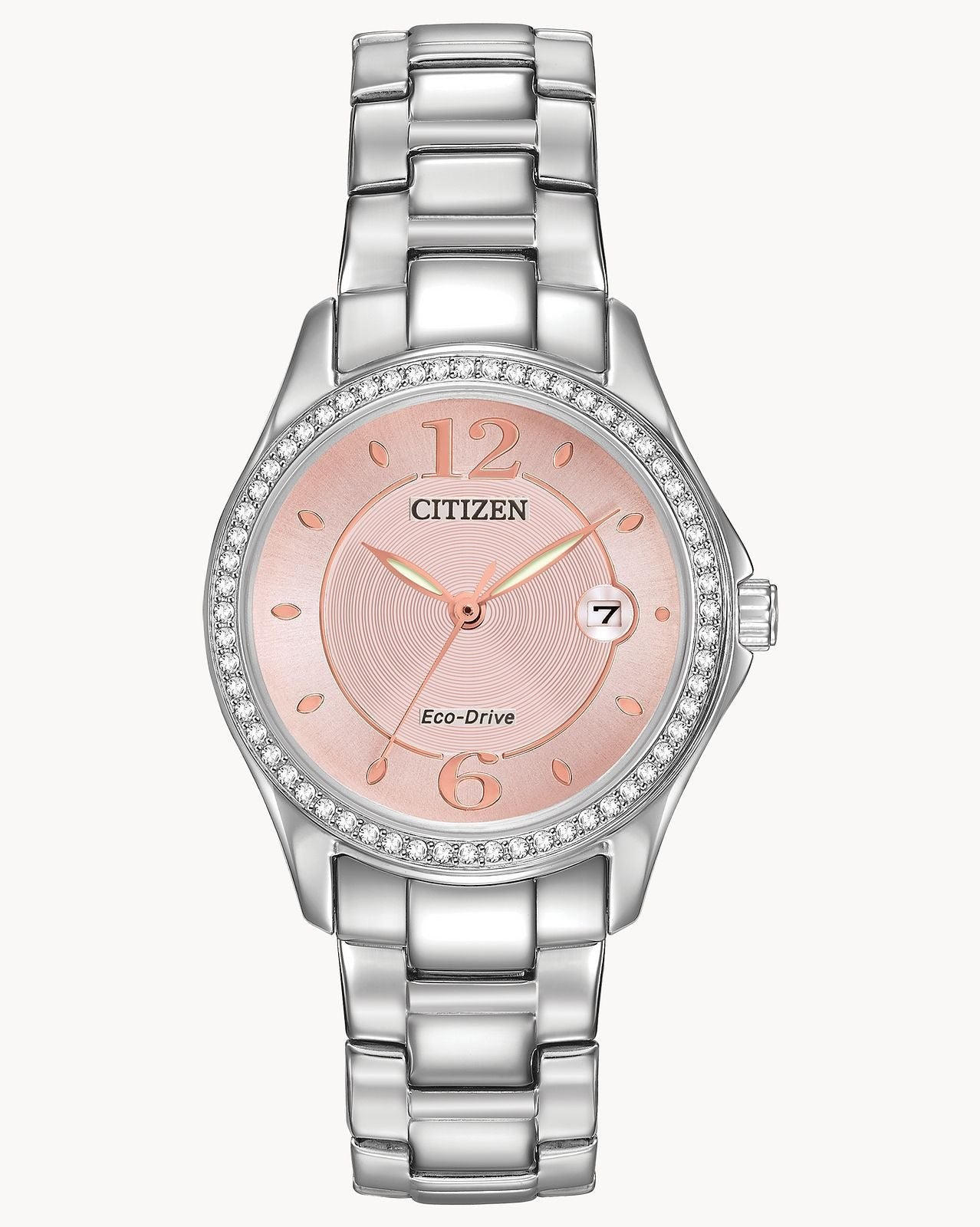 Citizen Eco-Drive Silhouette Crystal Silver-tone Watch (Model FE1140-86X)