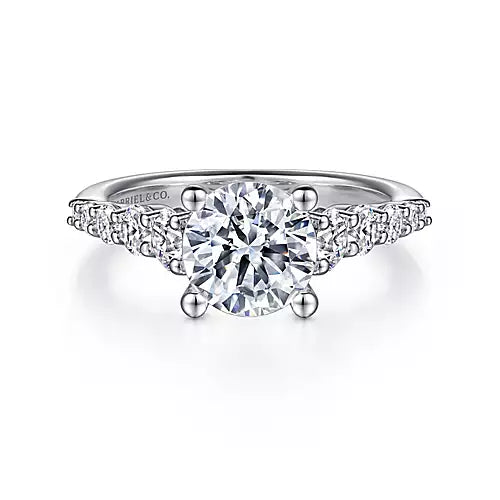 Reed-14K White Gold Round Diamond Engagement Ring