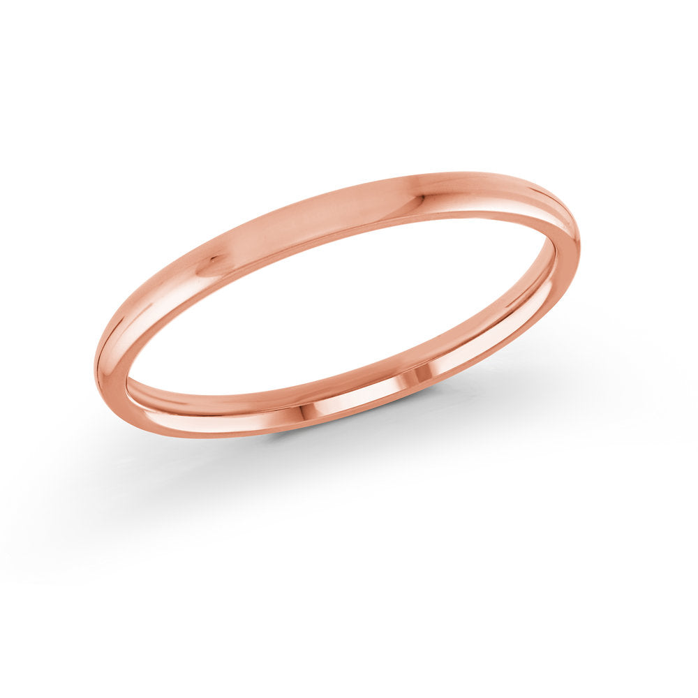 Rose Gold Ring Comfort Fit Size 2mm