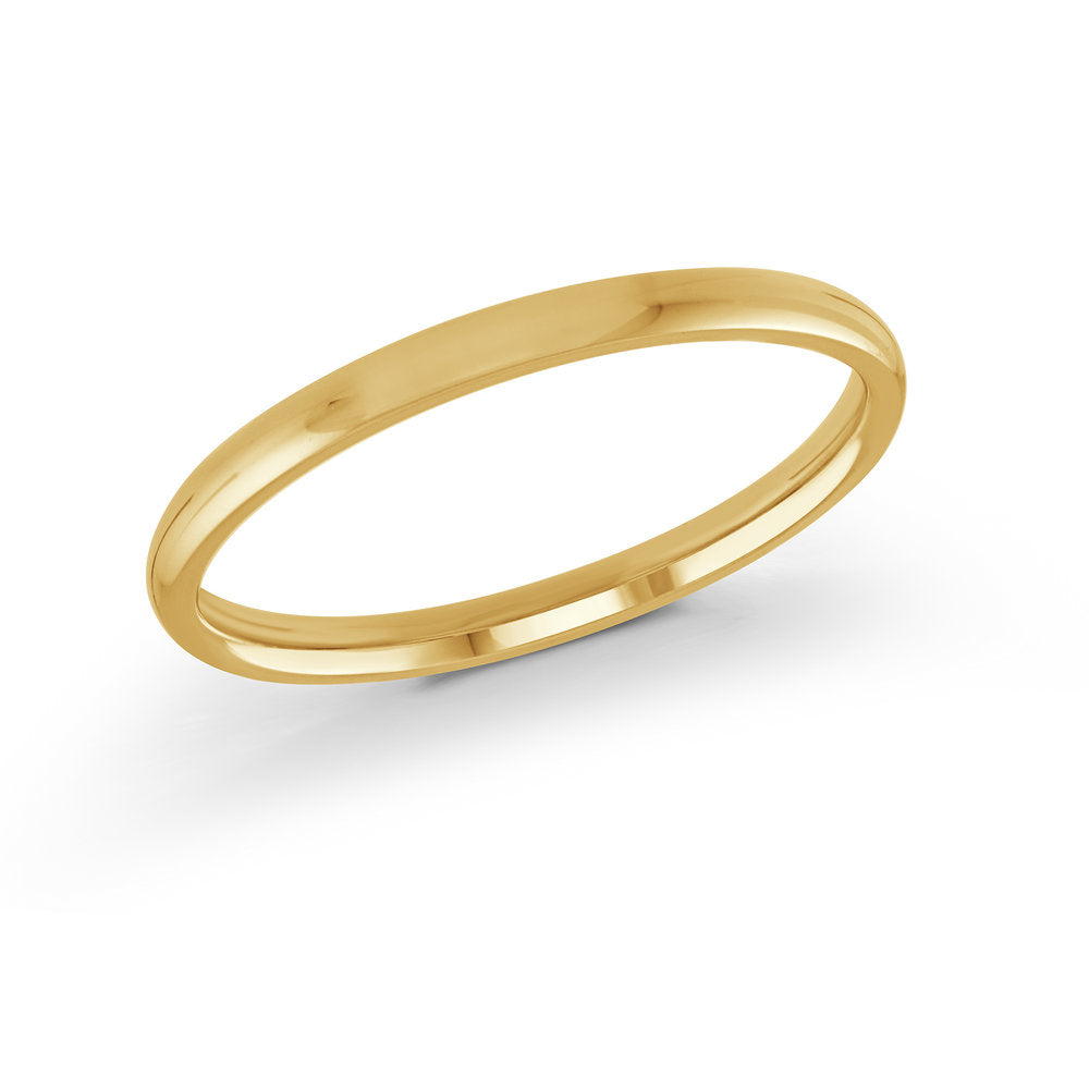Yellow Gold Ring Comfort Fit 2mm