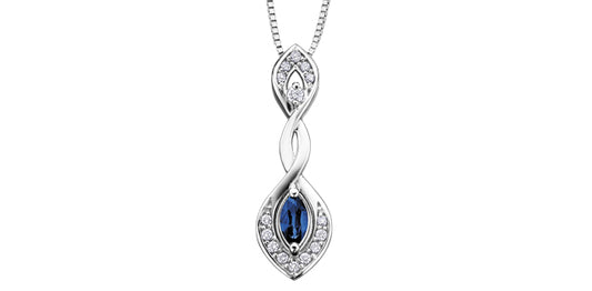 Sapphire Diamond Cascading Infinity Pendant
