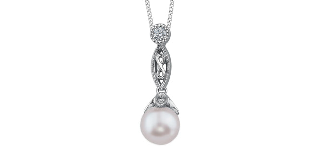 Pearl Diamonds Cascading Infinity