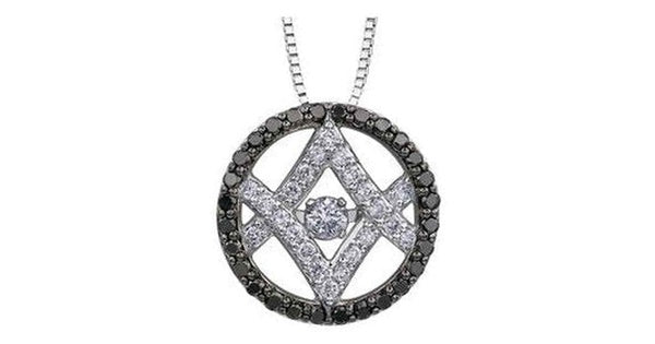 0.30 ct. T.W. Pulse Diamonds White Gold Masonic Pendant