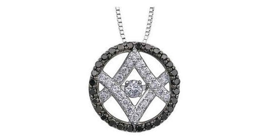 0.30 ct. T.W. Pulse Diamonds White Gold Masonic Pendant