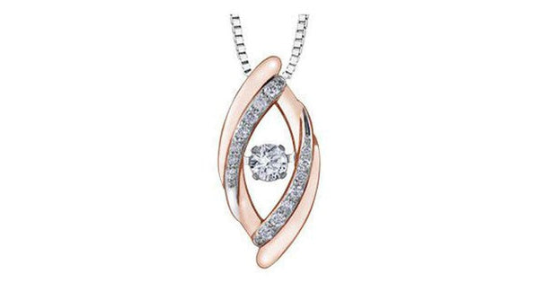 0.20 ct. T.W. Pulse Diamond Double Lens Shaped Pendant