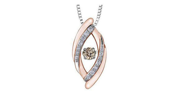 0.20 ct. T.W. Pulse Diamond Double Lens Shaped Pendant