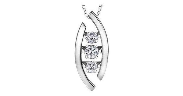 0.30 ct. T.W. Pulse Diamonds White Gold Teardrop Pendant