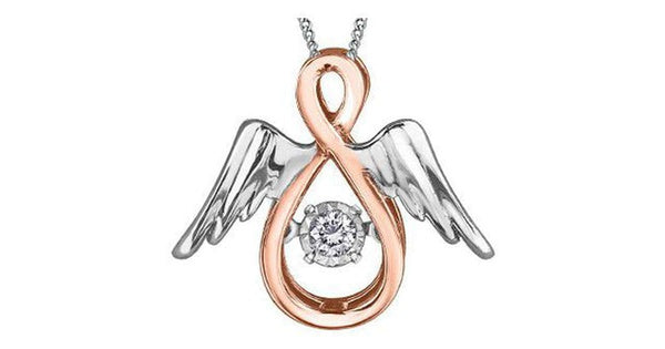 0.05ct T.W. Pulse Diamond 10k rose & White Gold Pendant – Carat