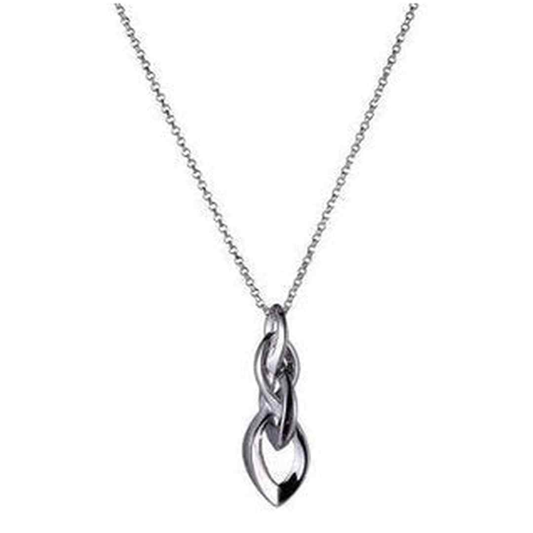 Fancy Necklace in Sterling Silver andRhodium Plate