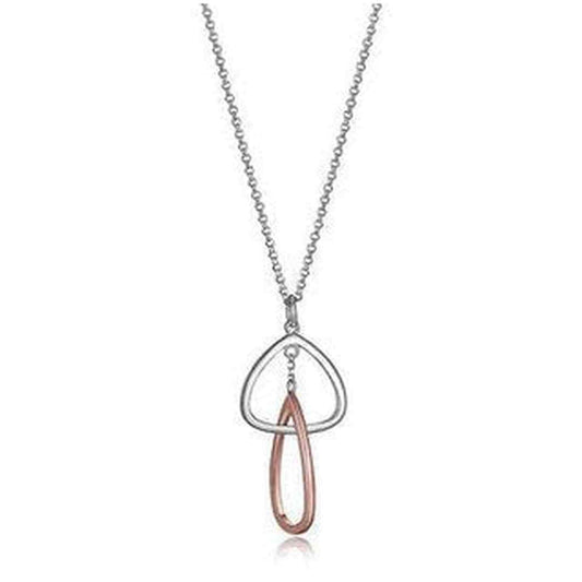 Fancy Necklace in Sterling Silver andRose Gold Plate
