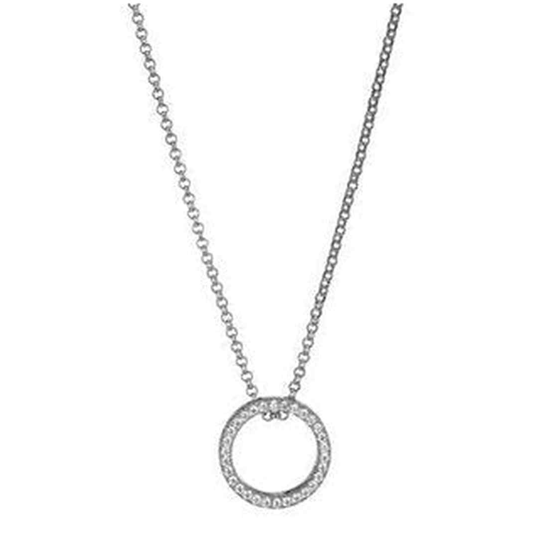 Fancy Necklace in Sterling Silver andRhodium Plate