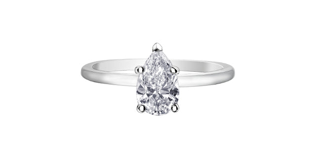 1.00 ct T.W  Canadian Diamond Solitaire Engagement Ring in 18KPD White Gold